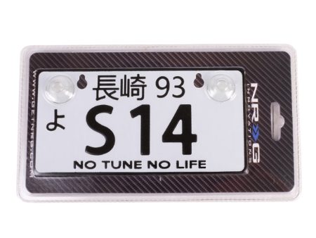 NRG Mini JDM Style Aluminum License Plate (Suction-Cup Fit Universal) - S14 Hot on Sale