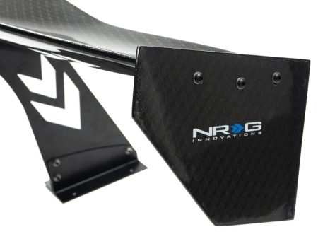 NRG Carbon Fiber Spoiler - Universal (69in.) w  Diamond Weave NRG Logo Stand Cut Out Lrg Side Plate Cheap