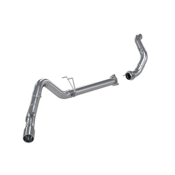 MBRP 11-14 Ford 6.7L F-250 350 450 4in Filter Back Single Side Exit Alum and Down Pipe Exhaust For Sale