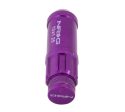 NRG 700 Series M12 X 1.25 Steel Lug Nut w Dust Cap Cover Set 21 Pc w Locks & Lock Socket - Purple For Discount