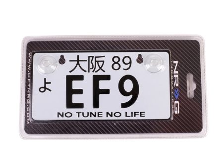 NRG Mini JDM Style Aluminum License Plate (Suction-Cup Fit Universal) - EF9 Online Sale