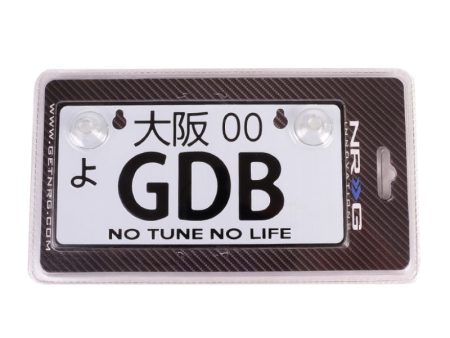 NRG Mini JDM Style Aluminum License Plate (Suction-Cup Fit Universal) - GDB For Discount