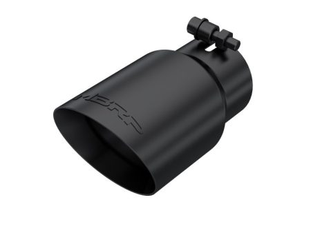 MBRP Tip 3in Round x 4in Inlet OD Dual Walled Angled Black Tip - Fits all 3in Exhausts on Sale