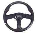 NRG Carbon Fiber Steering Wheel (315mm) Leather Trim w Red Stitching Supply