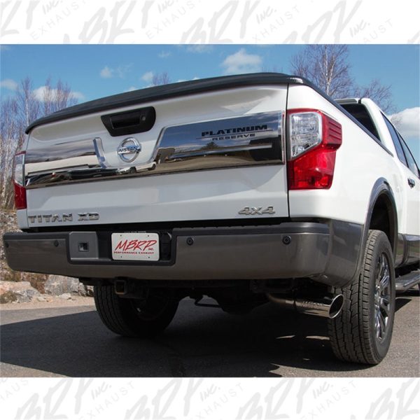 MBRP 16-19 Nissan Titan XD 5.0L 4in Filter Back Single Side Exit Alum Exhaust System Online Sale