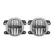 KC HiLiTES 10-18 Jeep JK 4in. Gravity G4 LED Light 10w SAE ECE Clear Fog Beam (Pair Pack System) For Cheap