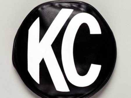 KC HiLiTES 6in. Round Soft Cover (Pair) - Black w White KC Logo For Cheap