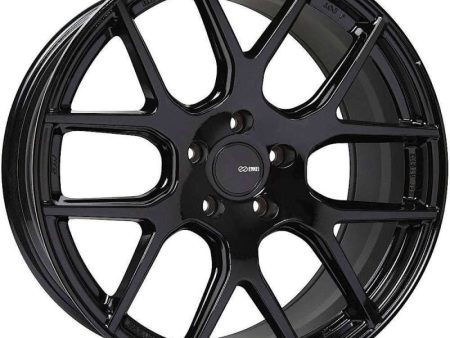 Enkei XM-6 17x7.5 5x100 45mm Offset 72.6mm Bore Gloss Black Wheel on Sale