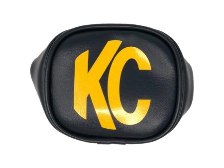 KC HiLiTES 3in. Rectangle Soft Cover (Pair) - Black w Yellow KC Logo Online now