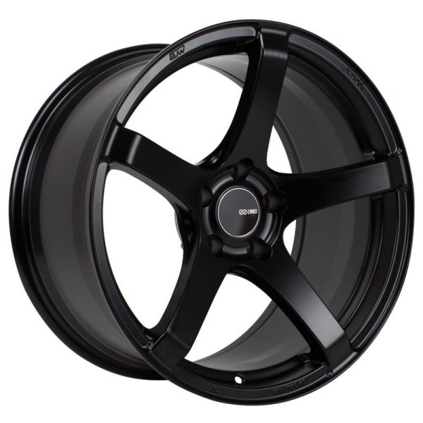 Enkei Kojin 18x8 45mm Offset 5x114.3 Bolt Pattern 72.6mm Bore Dia Matte Black Wheel Online now