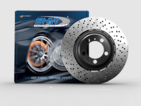 SHW 2021 BMW M3   21-22 BMW M4 (Base Competition) Right Front Drilled LW Brake Rotor (34108093710) Hot on Sale