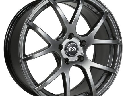 Enkei M52 18x8 42mm Offset 5x120 Bolt Pattern 72.6mm Bore Dia Hyper Black Wheel Cheap