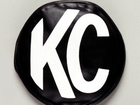 KC HiLiTES 8in. Round Soft Cover (Pair) - Black w White KC Logo Discount