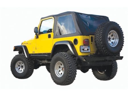 Rampage 1997-2006 Jeep Wrangler(TJ) Excludes LJ Unlimited Frameless Soft Top Kit - Black Diamond Supply