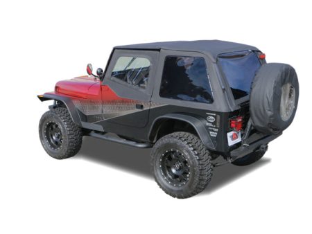 Rampage 1992-1995 Jeep Wrangler(YJ) Frameless Soft Top Kit - Black Diamond on Sale